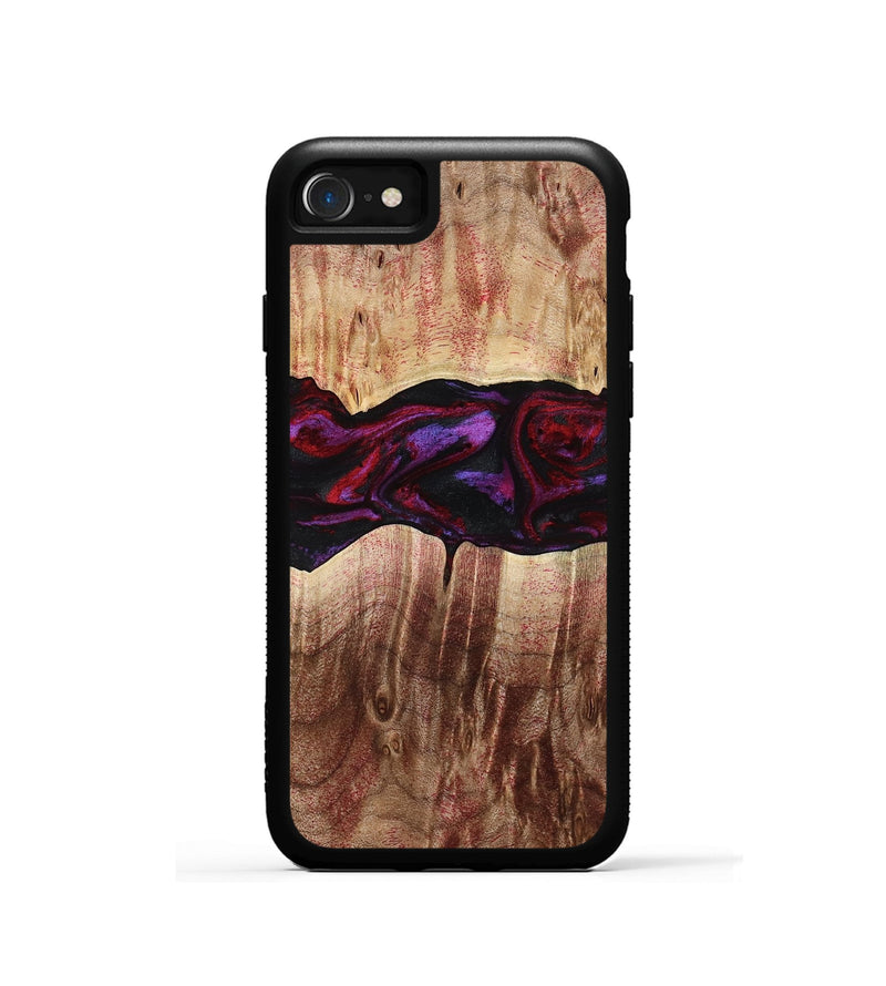 iPhone SE Wood Phone Case - Lemuel (Red, 777578)