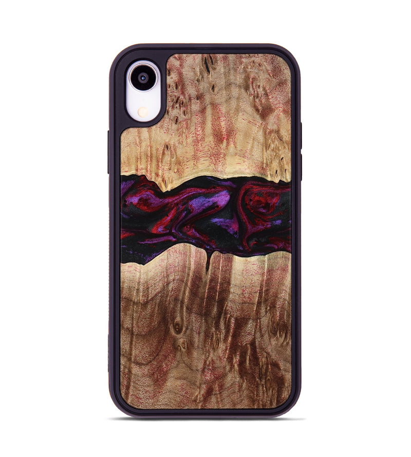 iPhone Xr Wood Phone Case - Lemuel (Red, 777578)