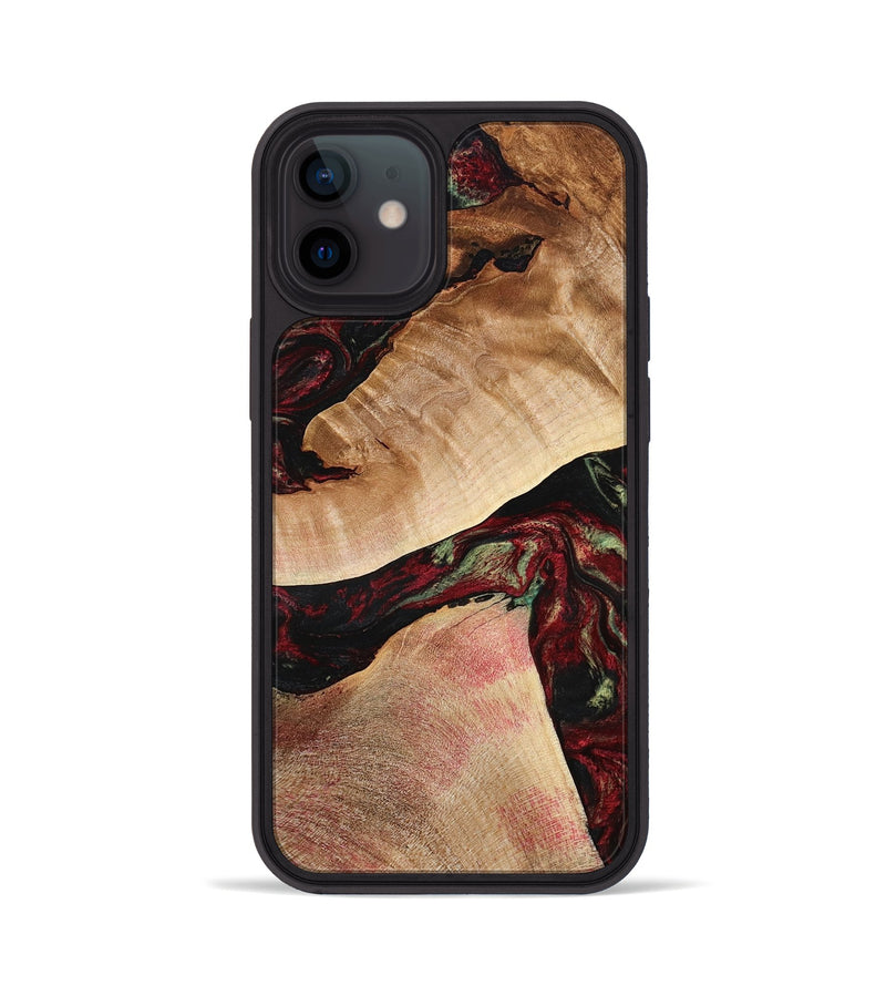 iPhone 12 Wood Phone Case - Solomon (Red, 777780)