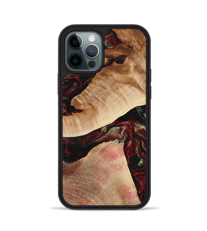 iPhone 12 Pro Wood Phone Case - Solomon (Red, 777780)