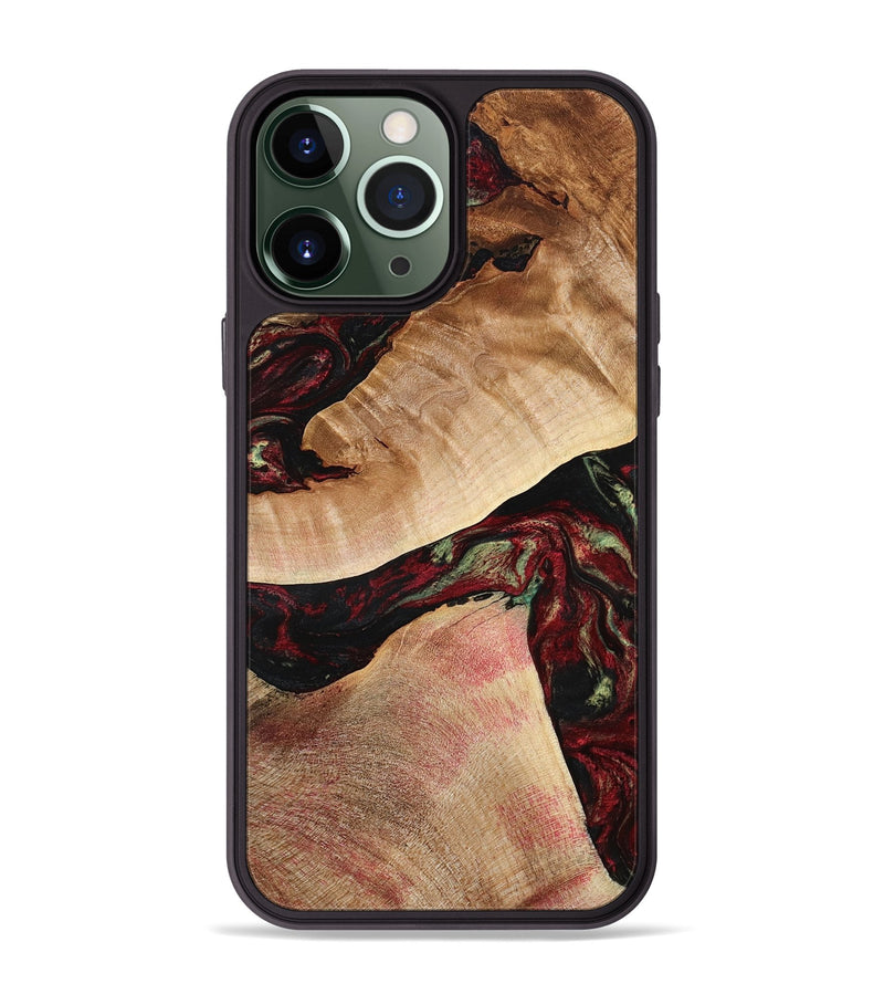iPhone 13 Pro Max Wood Phone Case - Solomon (Red, 777780)