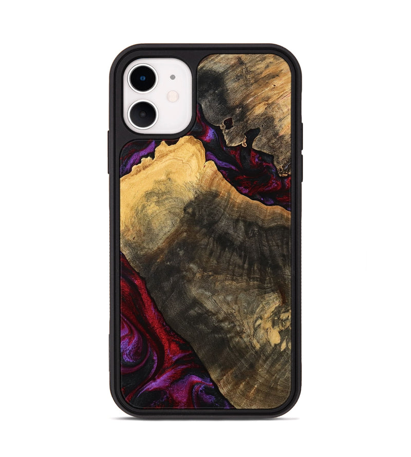 iPhone 11 Wood Phone Case - Forest (Red, 777804)