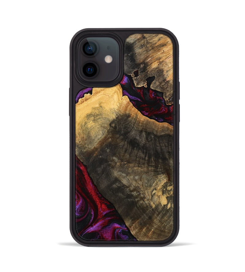 iPhone 12 Wood Phone Case - Forest (Red, 777804)