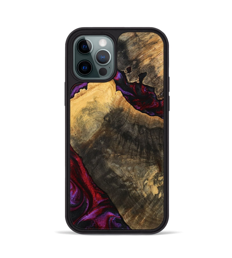 iPhone 12 Pro Wood Phone Case - Forest (Red, 777804)