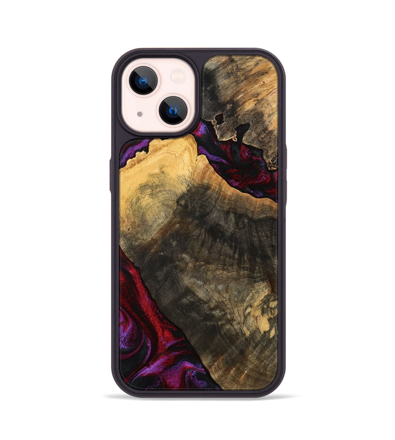 iPhone 14 Wood Phone Case - Forest (Red, 777804)