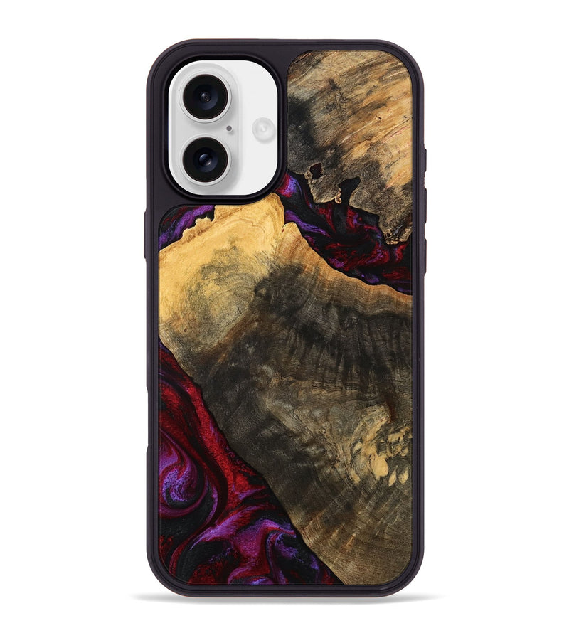 iPhone 16 Plus Wood Phone Case - Forest (Red, 777804)