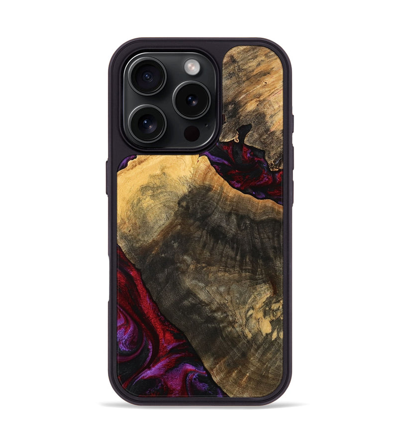 iPhone 16 Pro Wood Phone Case - Forest (Red, 777804)