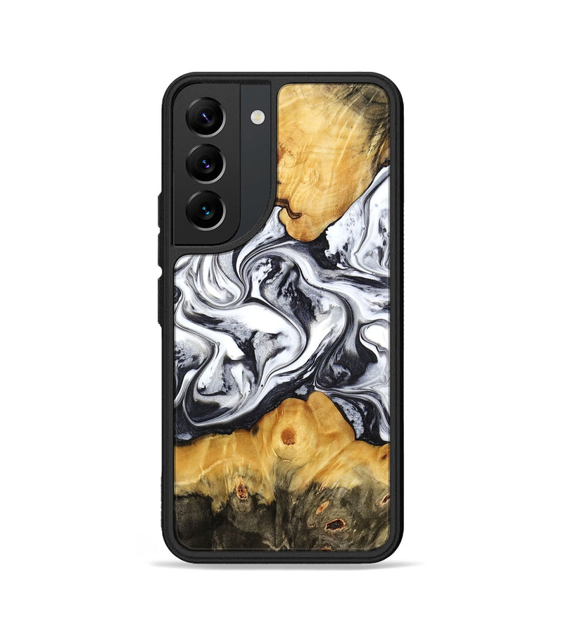 Galaxy S22 Wood Phone Case - Deonte (Black & White, 777906)