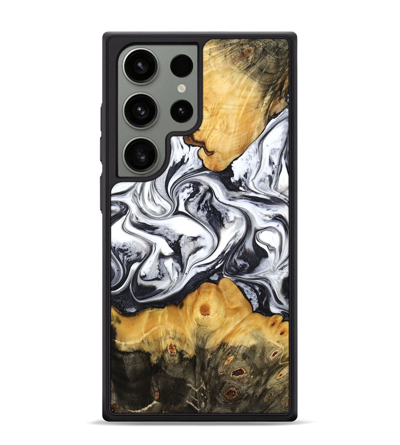 Galaxy S24 Ultra Wood Phone Case - Deonte (Black & White, 777906)