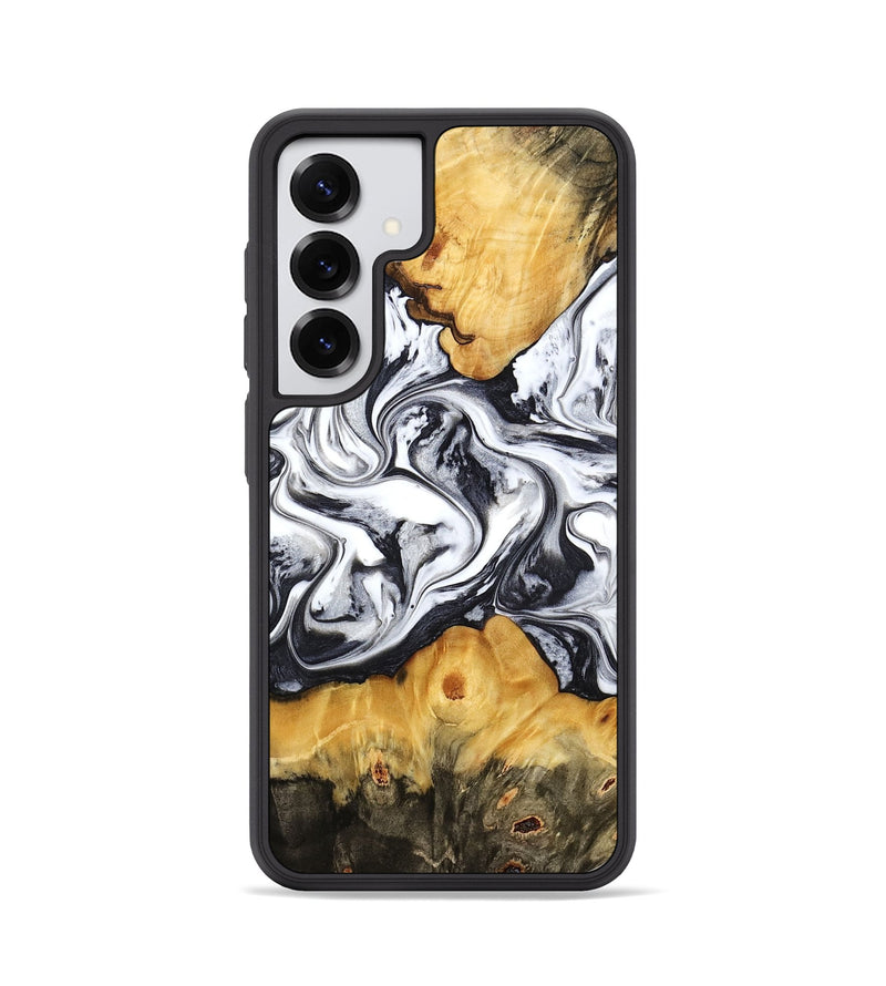Galaxy S25 Wood Phone Case - Deonte (Black & White, 777906)
