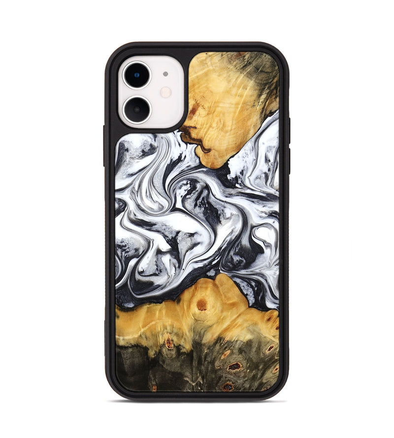 iPhone 11 Wood Phone Case - Deonte (Black & White, 777906)