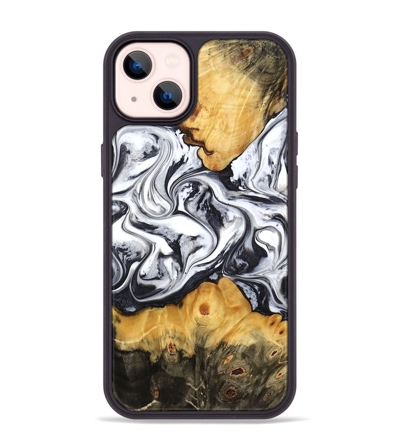 iPhone 14 Plus Wood Phone Case - Deonte (Black & White, 777906)
