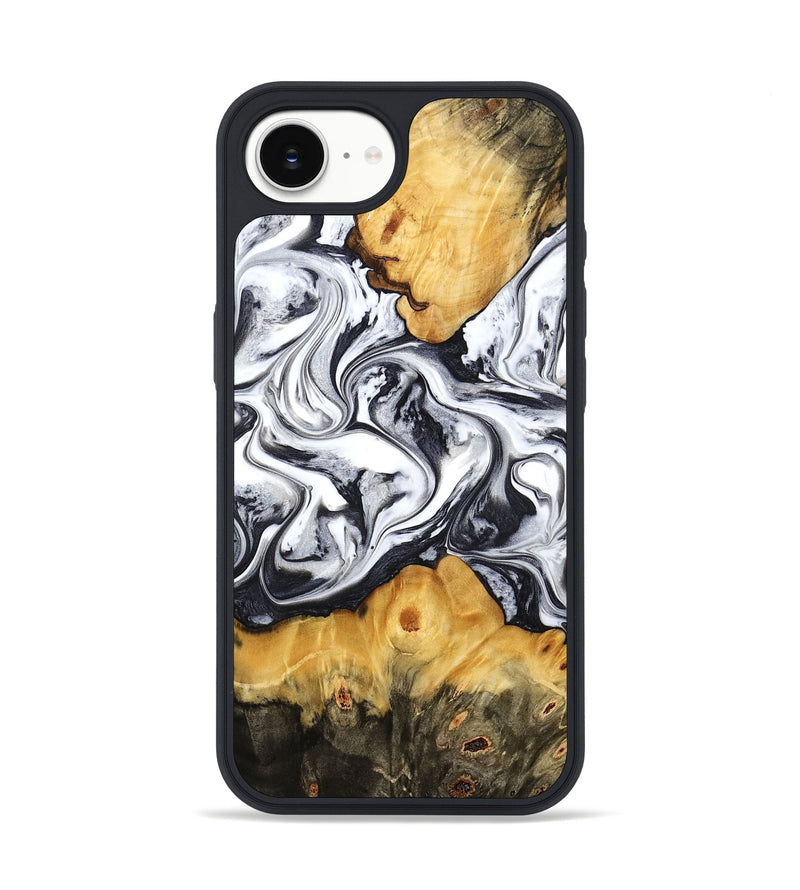 iPhone 16e Wood Phone Case - Deonte (Black & White, 777906)