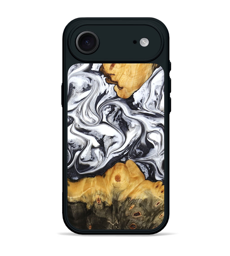 iPhone 17 Air Wood Phone Case - Deonte (Black & White, 777906)