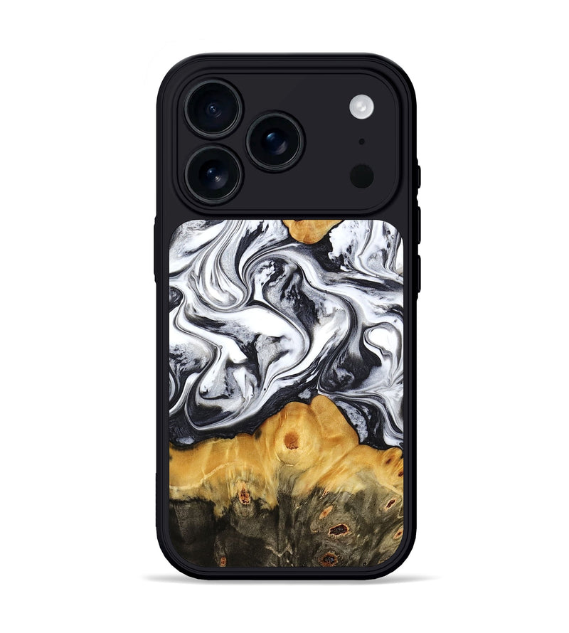 iPhone 17 Pro Wood Phone Case - Deonte (Black & White, 777906)