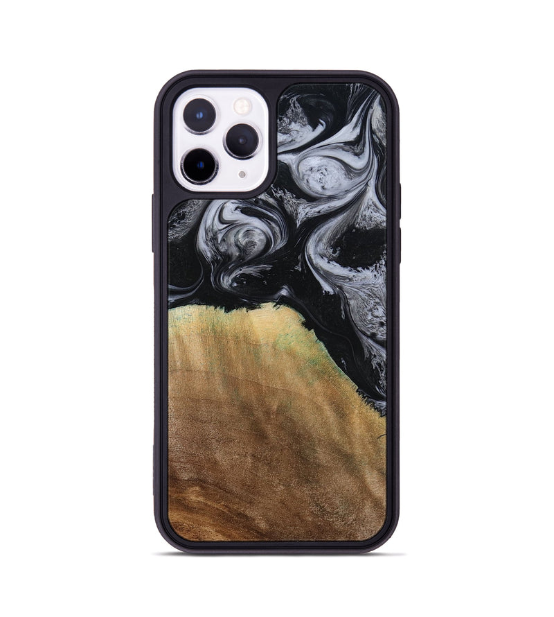 iPhone 11 Pro Wood Phone Case - Merritt (Black & White, 777996)