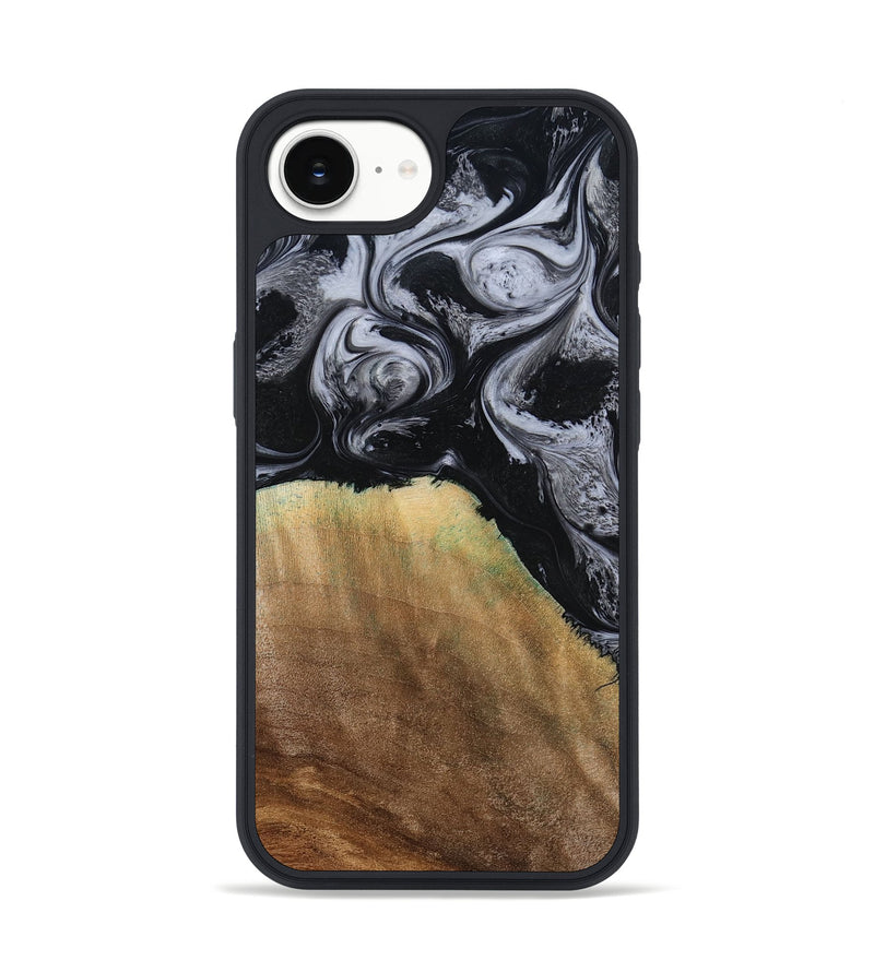 iPhone 16e Wood Phone Case - Merritt (Black & White, 777996)