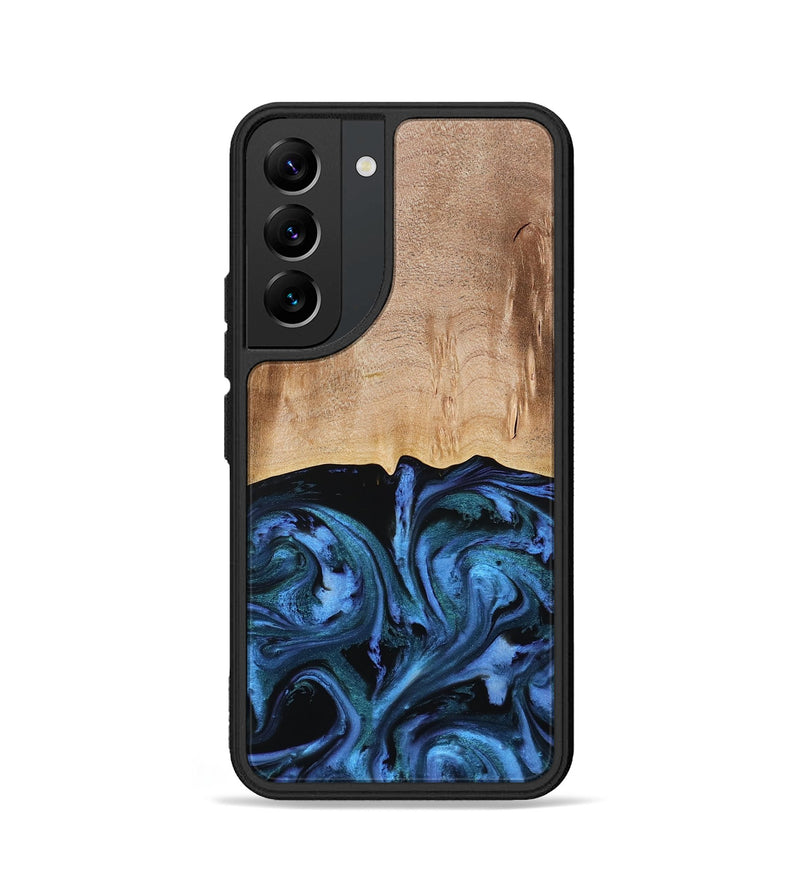 Galaxy S22 Wood Phone Case - Stacia (Blue, 778027)