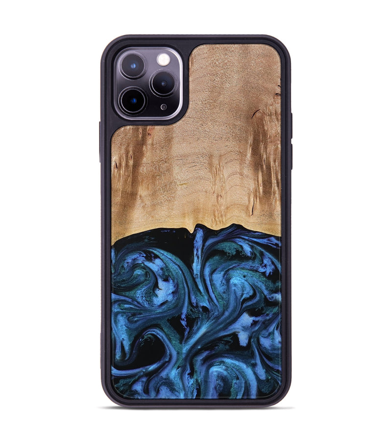 iPhone 11 Pro Max Wood Phone Case - Stacia (Blue, 778027)