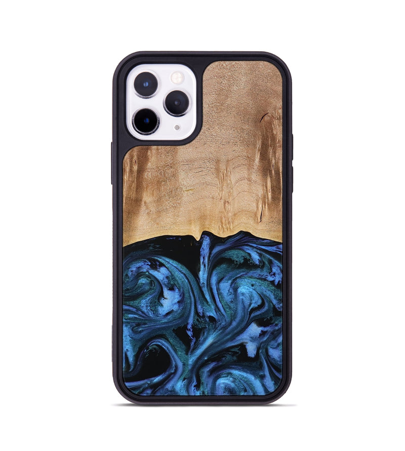 iPhone 11 Pro Wood Phone Case - Stacia (Blue, 778027)