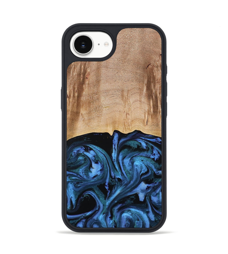 iPhone 16e Wood Phone Case - Stacia (Blue, 778027)