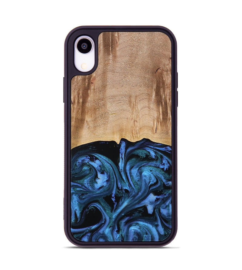 iPhone Xr Wood Phone Case - Stacia (Blue, 778027)