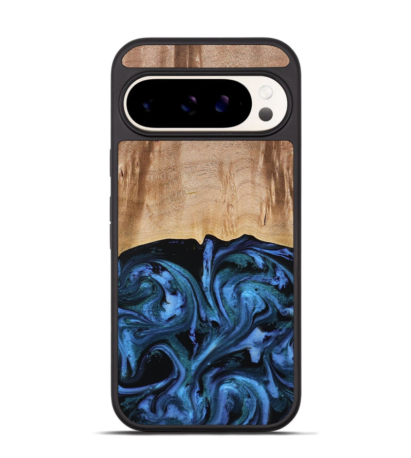 Pixel 9 Pro Wood Phone Case - Stacia (Blue, 778027)
