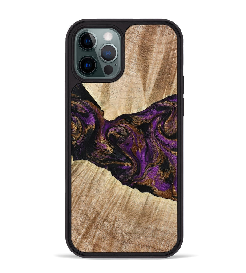 iPhone 12 Pro Max Wood Phone Case - Dorla (Purple, 778269)