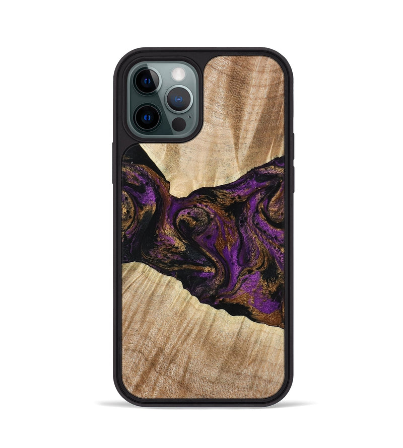 iPhone 12 Pro Wood Phone Case - Dorla (Purple, 778269)