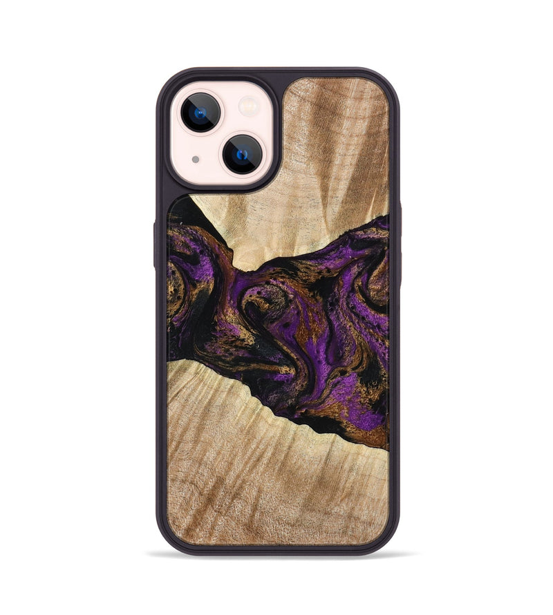 iPhone 14 Wood Phone Case - Dorla (Purple, 778269)