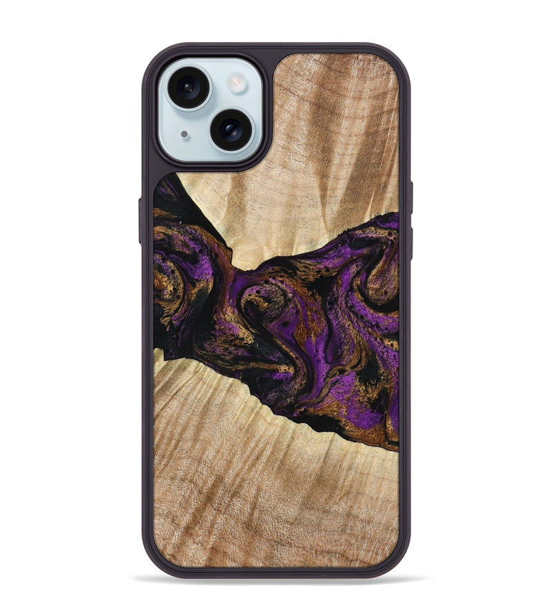 iPhone 15 Plus Wood Phone Case - Dorla (Purple, 778269)