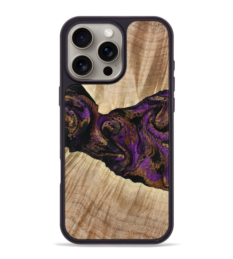 iPhone 16 Pro Max Wood Phone Case - Dorla (Purple, 778269)