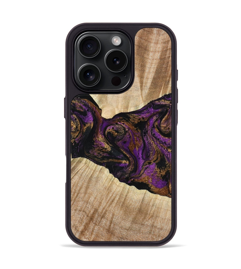iPhone 16 Pro Wood Phone Case - Dorla (Purple, 778269)