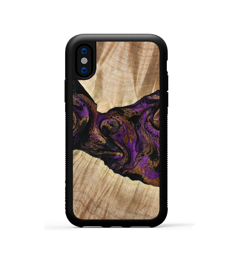 iPhone Xs Wood Phone Case - Dorla (Purple, 778269)