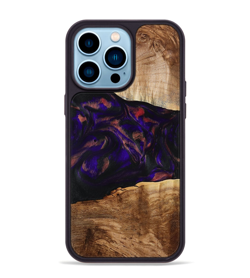 iPhone 14 Pro Max Wood Phone Case - Alf (Purple, 778272)