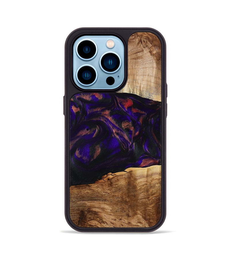 iPhone 14 Pro Wood Phone Case - Alf (Purple, 778272)