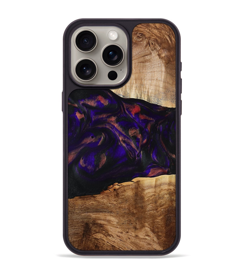 iPhone 15 Pro Max Wood Phone Case - Alf (Purple, 778272)
