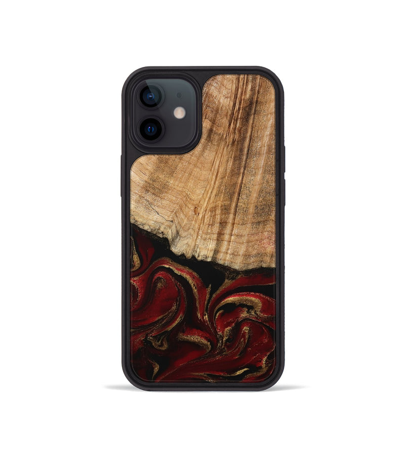 iPhone 12 mini Wood Phone Case - Lloyd (Red, 778285)
