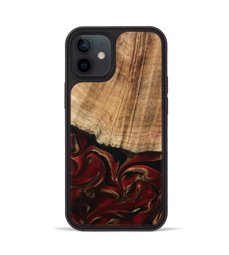 iPhone 12 Wood Phone Case - Lloyd (Red, 778285)