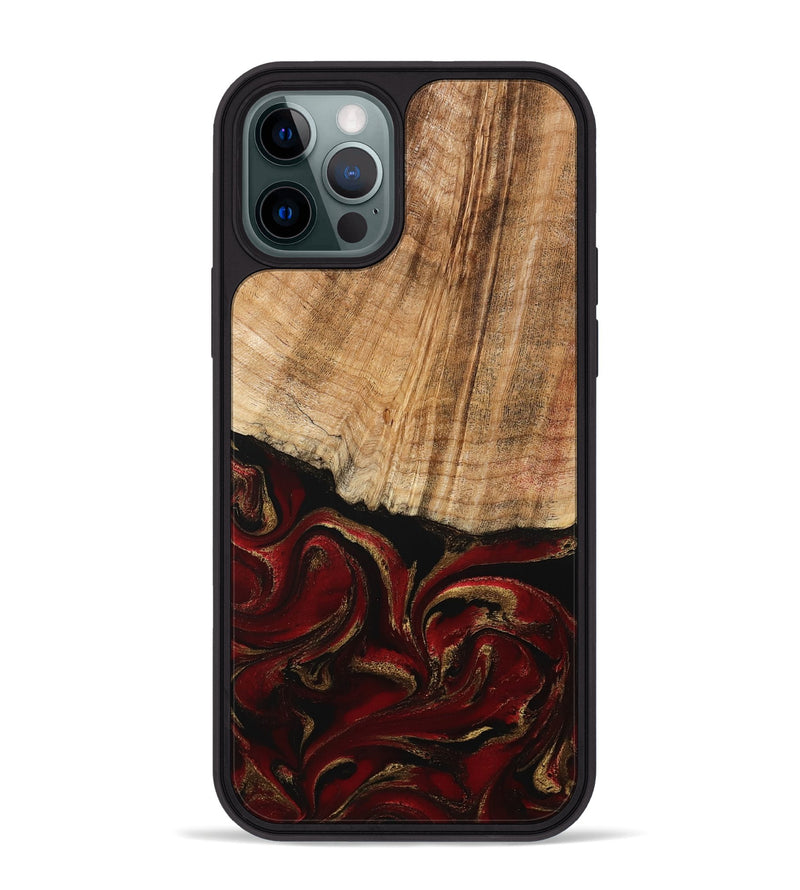 iPhone 12 Pro Max Wood Phone Case - Lloyd (Red, 778285)