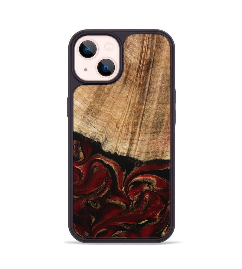 iPhone 14 Wood Phone Case - Lloyd (Red, 778285)