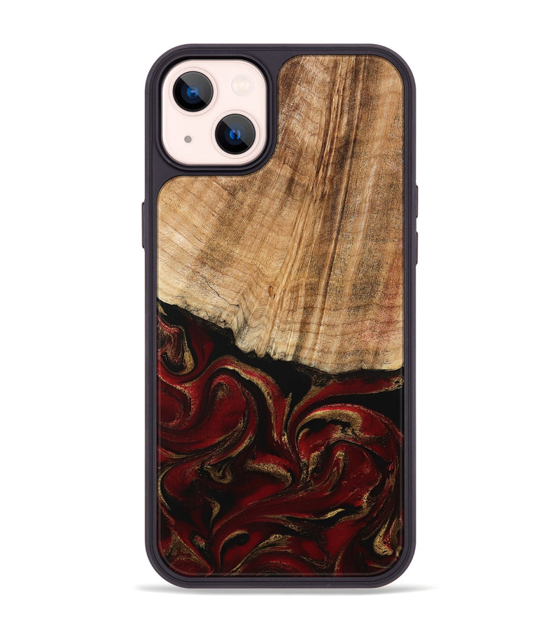 iPhone 14 Plus Wood Phone Case - Lloyd (Red, 778285)
