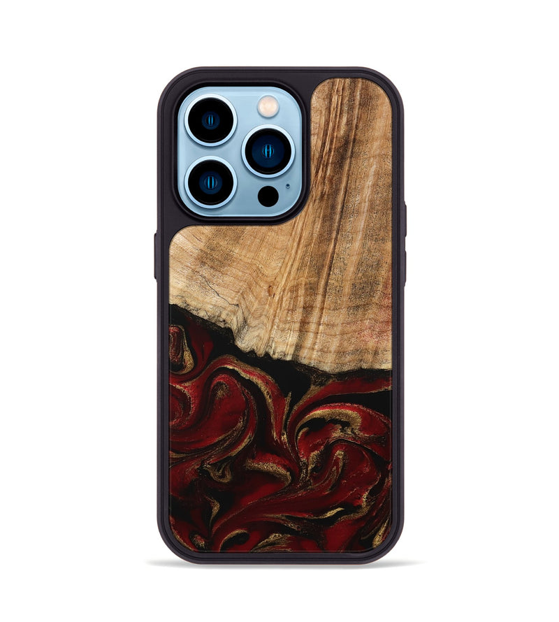 iPhone 14 Pro Wood Phone Case - Lloyd (Red, 778285)