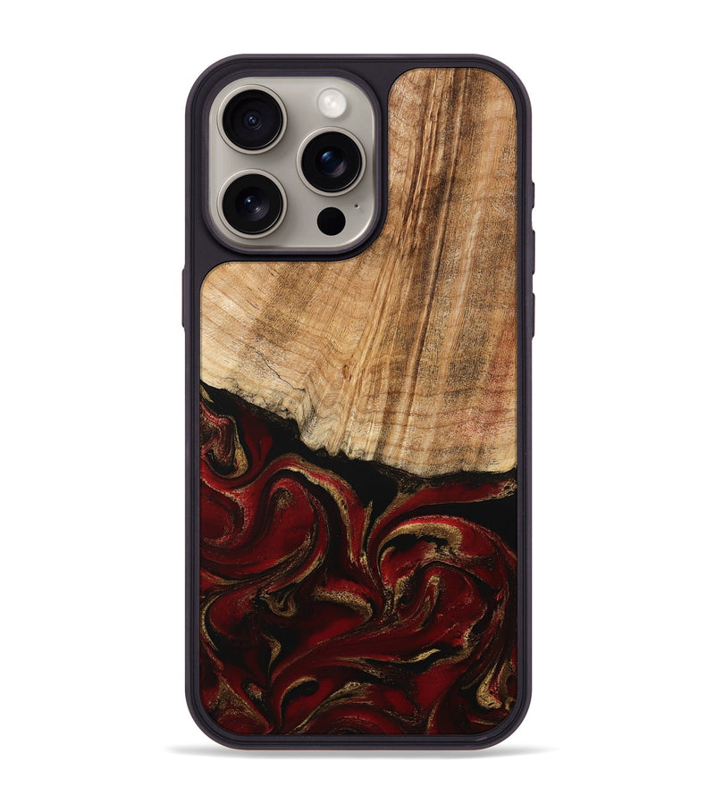 iPhone 15 Pro Max Wood Phone Case - Lloyd (Red, 778285)