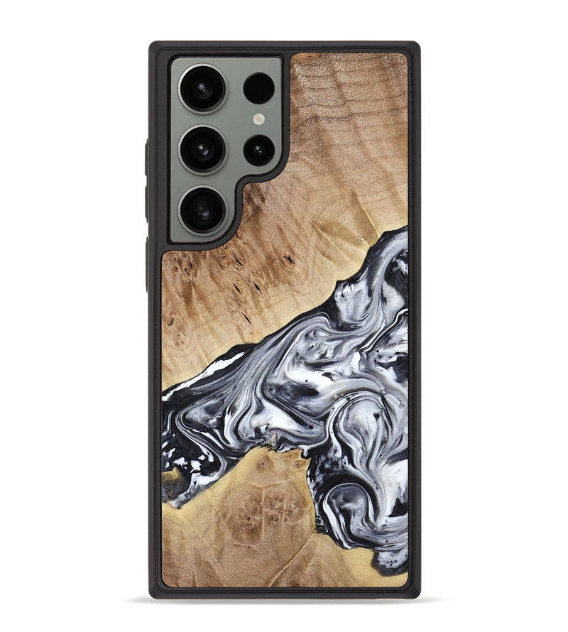 Galaxy S23 Ultra Wood Phone Case - Gary (Black & White, 778323)