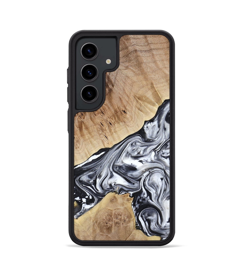 Galaxy S24 Wood Phone Case - Gary (Black & White, 778323)