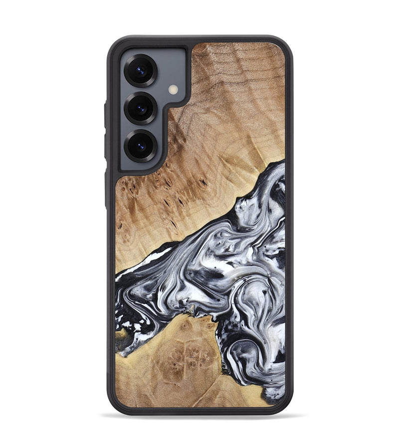 Galaxy S25 Plus Wood Phone Case - Gary (Black & White, 778323)