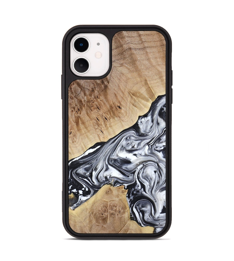 iPhone 11 Wood Phone Case - Gary (Black & White, 778323)