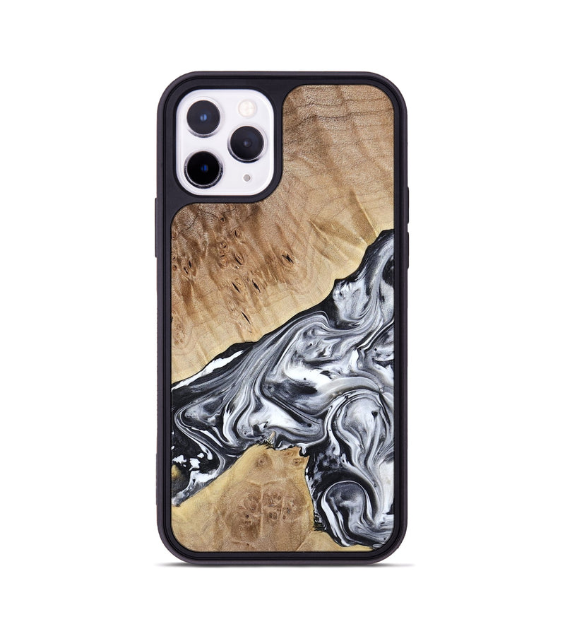 iPhone 11 Pro Wood Phone Case - Gary (Black & White, 778323)