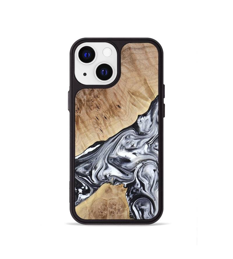 iPhone 13 mini Wood Phone Case - Gary (Black & White, 778323)